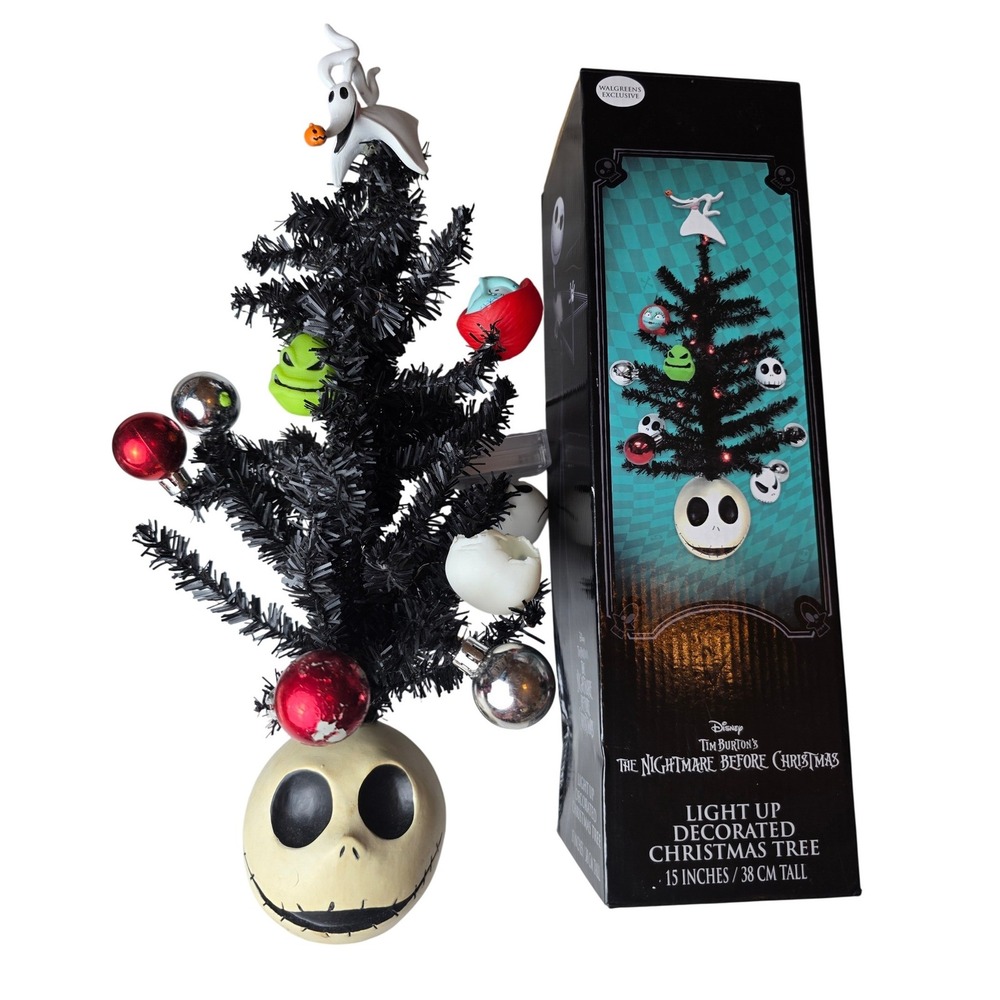 Disney Nightmare Before Christmas Light Up 15" Tree Jack Skellington Walgreen H2